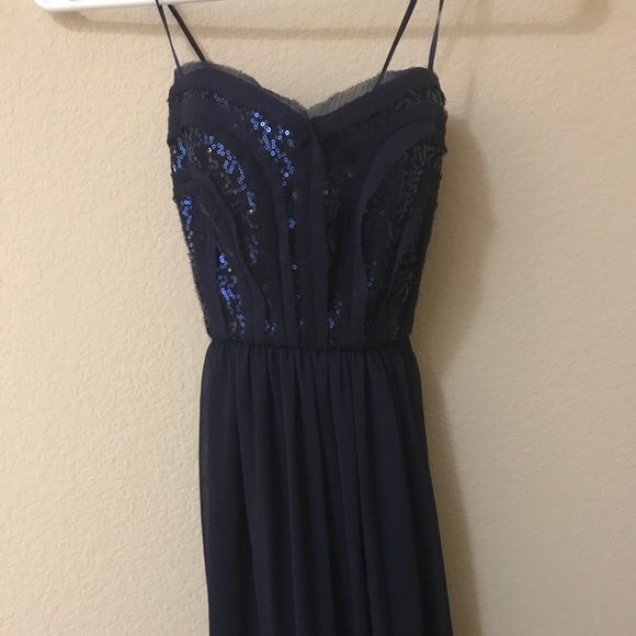 Navy blue bcbg gown - Picture 2 of 8